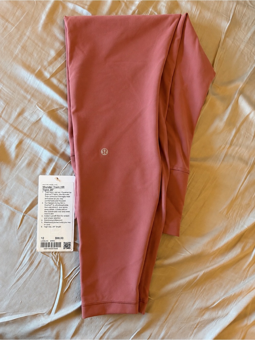 BNWT lululemon Wunder Train leggings 28” - Pink (Brier Rose)